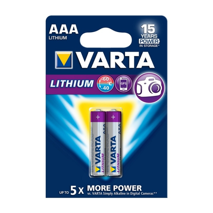 Lithium Battery AAA | 1.5 V DC | 1100 mAh | 2-Blister Card | Grey / Silver in the group HOME ELECTRONICS / Batteries & Chargers / Batteries / AAA at TP E-commerce Nordic AB (38-63996)