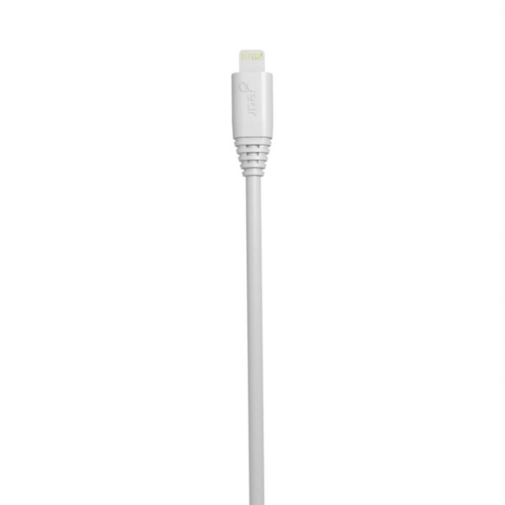 GEAR Round Charging Cable Lightning to USB-A 1m White MFI in the group SMARTPHONE & TABLETS / Chargers & Cables / Cables / Cables Lightning at TP E-commerce Nordic AB (38-64354)