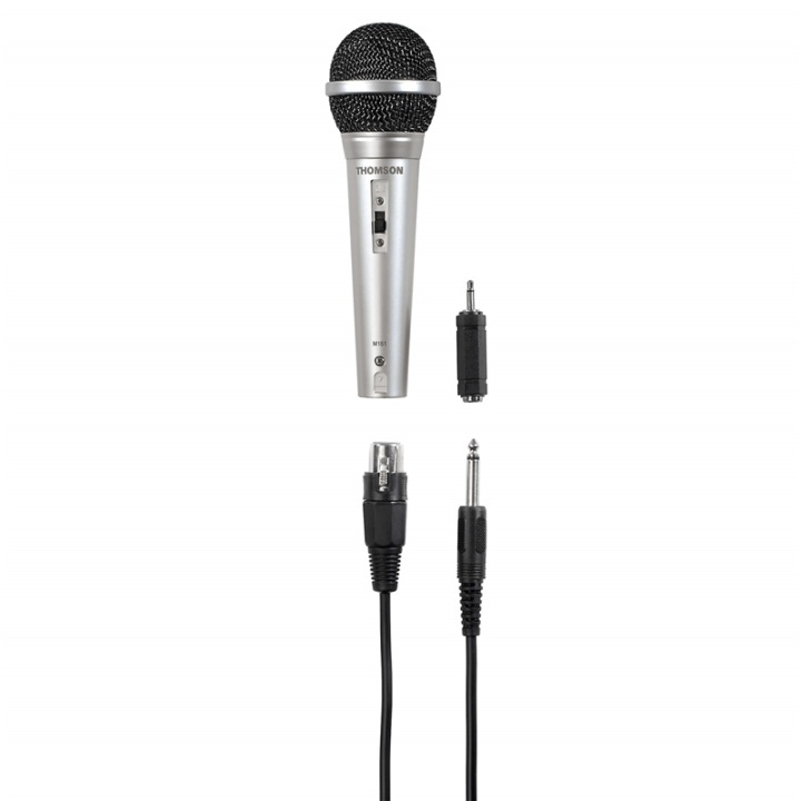 Hama THOMSON Mikrofon M151 Dynamisk Silver, XLR Kontakt in the group HOME ELECTRONICS / Audio & Picture / Speakers & accessories / Accessories at TP E-commerce Nordic AB (38-64816)