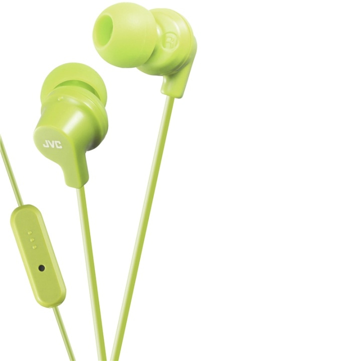 JVC Hörlur FR15 In-Ear Remote Mic Grön in the group HOME ELECTRONICS / Audio & Picture / Headphones & Accessories / Headphones at TP E-commerce Nordic AB (38-64869)