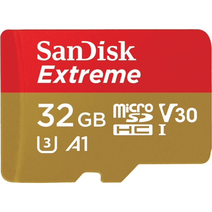 SANDISK MicroSDXC Extreme 32GB 100MB/s A2 C10 V30 UHS-I U3 in the group HOME ELECTRONICS / Storage media / Memory cards / MicroSD/HC/XC at TP E-commerce Nordic AB (38-65328)