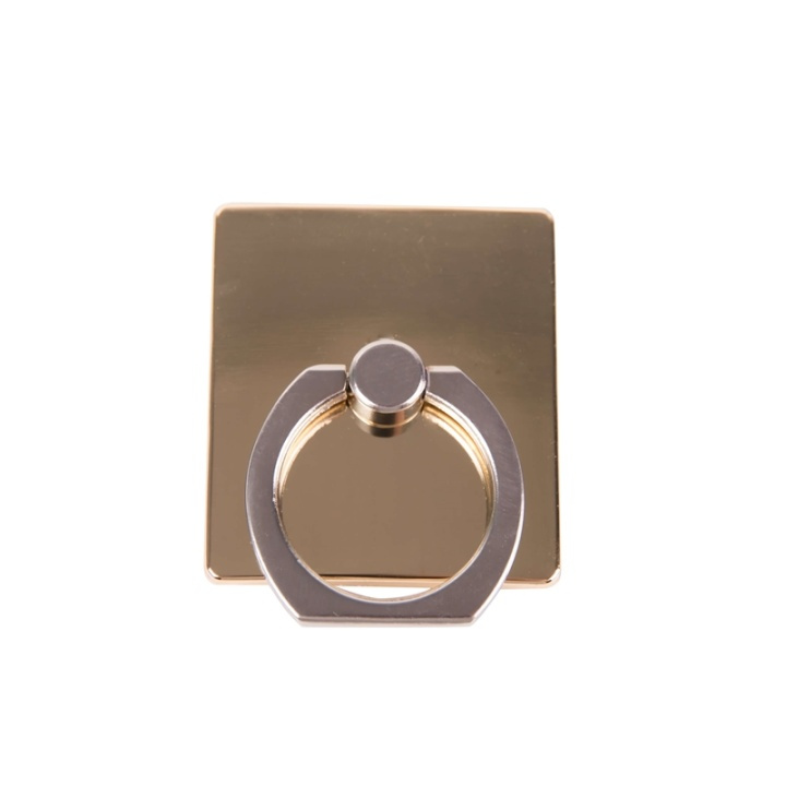 GEAR Finger ring gold square stand function in the group SMARTPHONE & TABLETS / Other accessories / Docks, Tripods & Holders at TP E-commerce Nordic AB (38-65912)