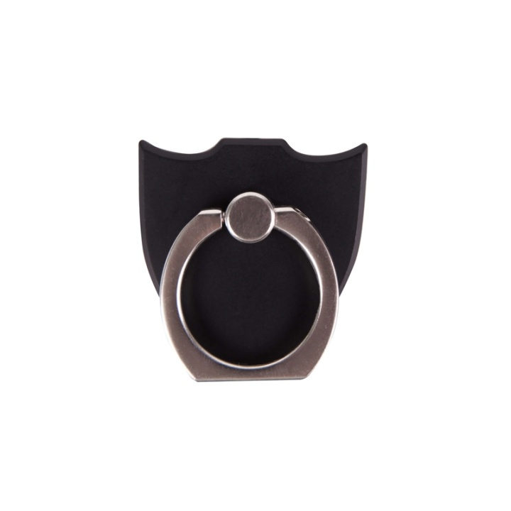 GEAR Finger ring shield black with stand function in the group SMARTPHONE & TABLETS / Other accessories / Docks, Tripods & Holders at TP E-commerce Nordic AB (38-65919)