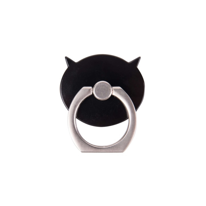 Gear Finger ring round black with stand function in the group SMARTPHONE & TABLETS / Other accessories / Docks, Tripods & Holders at TP E-commerce Nordic AB (38-65921)