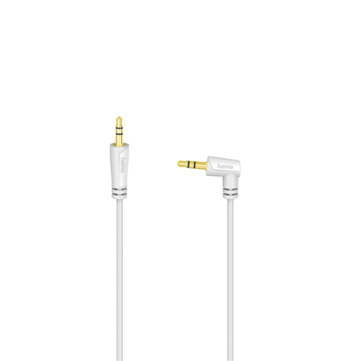 Hama Audio 3.5mm Angled White 2m in the group HOME ELECTRONICS / Cables & Adapters / Audio analog / 3.5 mm at TP E-commerce Nordic AB (38-65946)