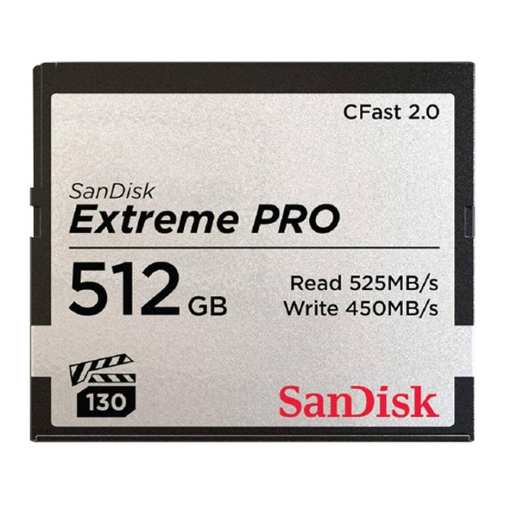 SANDISK Cfast 2.0 Extreme Pro 512GB 525MB/s VPG130 in the group HOME ELECTRONICS / Storage media / Memory cards / Compact Flash at TP E-commerce Nordic AB (38-66077)