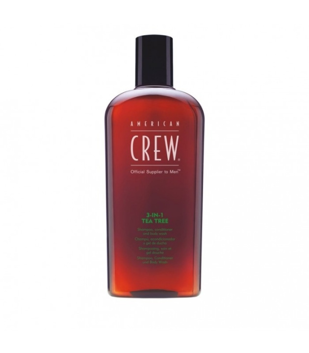 American Crew 3 In 1 Tea Tree 450ml in the group BEAUTY & HEALTH / Hair & Styling / Hair care / Schampoo at TP E-commerce Nordic AB (38-68148)