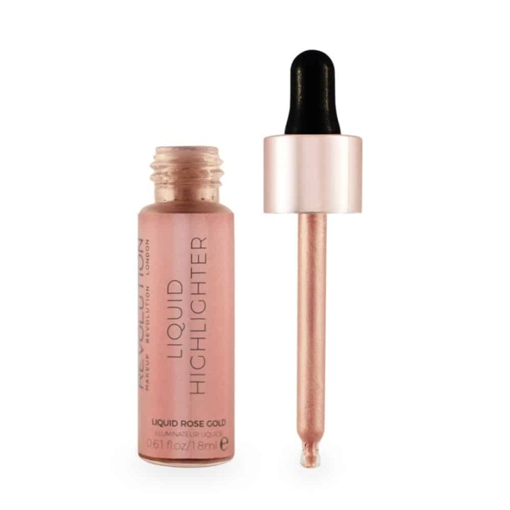 Makeup Revolution Liquid Highlighter Liquid Rose Gold in the group BEAUTY & HEALTH / Makeup / Facial makeup / Contour/Highlight at TP E-commerce Nordic AB (38-68890)