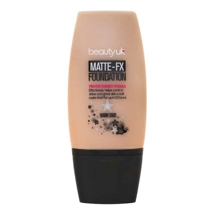 Beauty UK Matte FX Foundation - No.3 Warm Sand in the group BEAUTY & HEALTH / Makeup / Facial makeup / Foundation at TP E-commerce Nordic AB (38-68923)