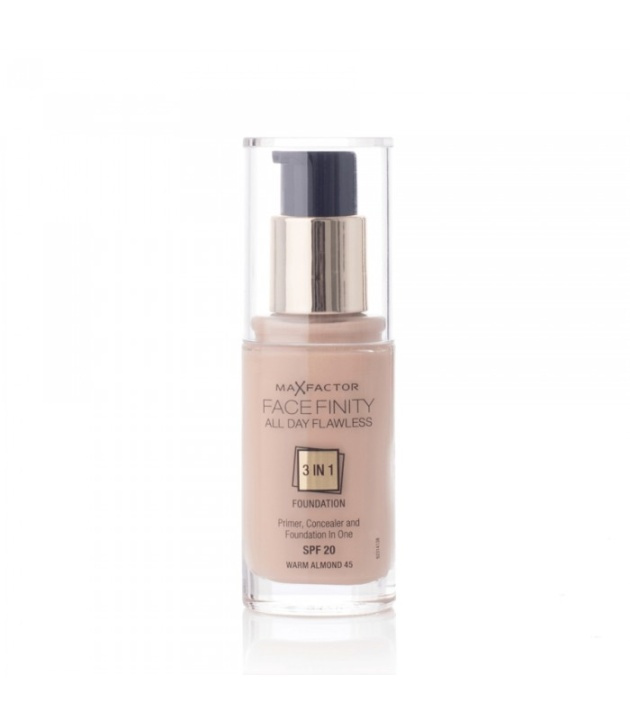 Max Factor Facefinity 3 In 1 Foundation 45 Warm Almond in the group BEAUTY & HEALTH / Makeup / Facial makeup / Foundation at TP E-commerce Nordic AB (38-68984)
