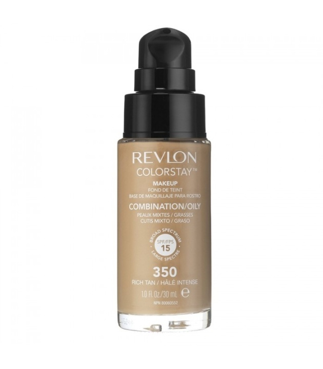 Revlon Colorstay Makeup Combination/Oily Skin - 350 Rich Tan 30ml in the group BEAUTY & HEALTH / Makeup / Facial makeup / Foundation at TP E-commerce Nordic AB (38-69110)