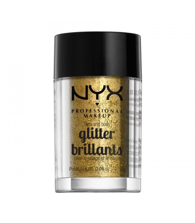 NYX PROF. MAKEUP Face & Body Glitter - 05 Gold 2,5g in the group BEAUTY & HEALTH / Makeup / Facial makeup / Glitter at TP E-commerce Nordic AB (38-69147)