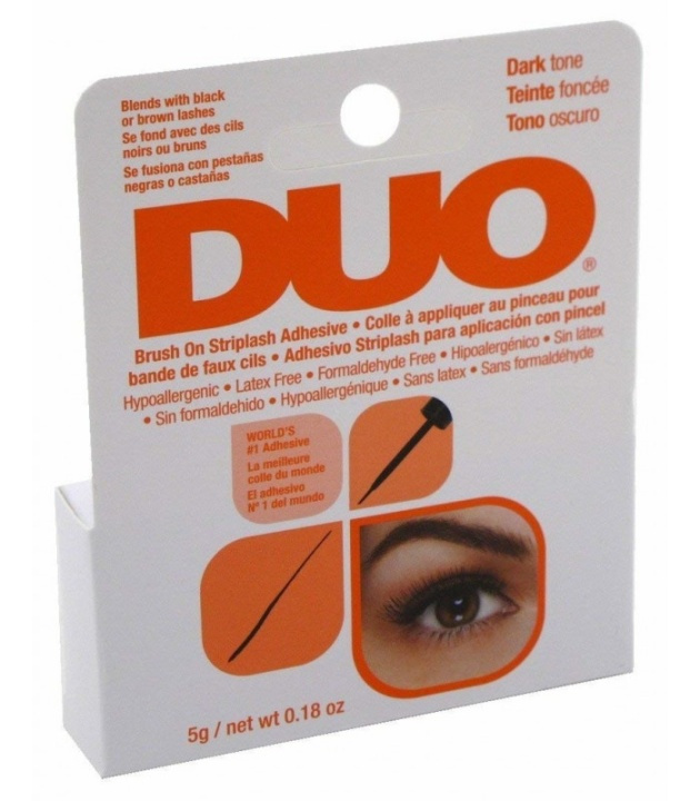 Ardell Duo Brush on Striplash Adhesive Dark 5g in the group BEAUTY & HEALTH / Makeup / Eyes & Eyebrows / False eyelashes at TP E-commerce Nordic AB (38-69679)