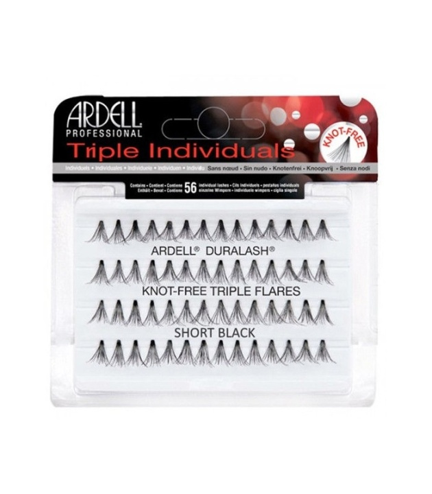 Ardell Triple Individuals Duralash Knot Free Flares Short Black in the group BEAUTY & HEALTH / Makeup / Eyes & Eyebrows / False eyelashes at TP E-commerce Nordic AB (38-69729)