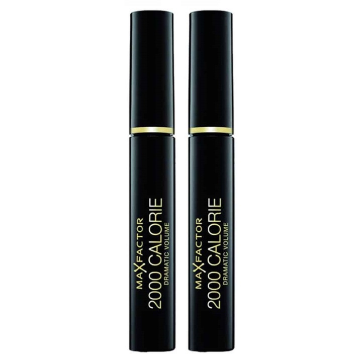 2-pack Max Factor 2000 Calorie Mascara Black 9ml in the group BEAUTY & HEALTH / Makeup / Eyes & Eyebrows / Mascara at TP E-commerce Nordic AB (38-69771)