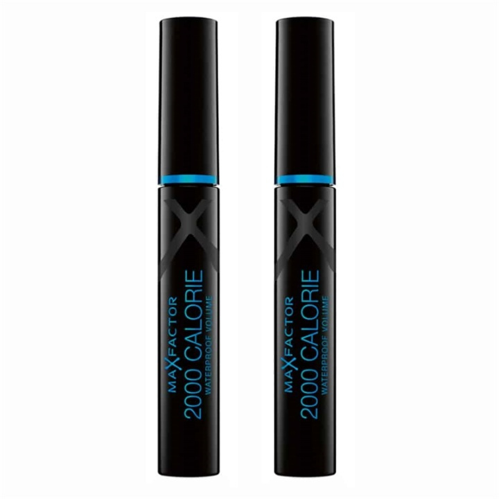 2-pack Max Factor 2000 Calorie Mascara Waterproof Black 9ml in the group BEAUTY & HEALTH / Makeup / Eyes & Eyebrows / Mascara at TP E-commerce Nordic AB (38-69772)