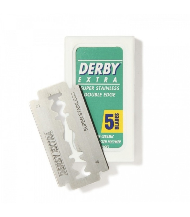 Derby Extra Double Edge 5-pack in the group BEAUTY & HEALTH / Hair & Styling / Shaving & Trimming / Razors & Accessories at TP E-commerce Nordic AB (38-70055)