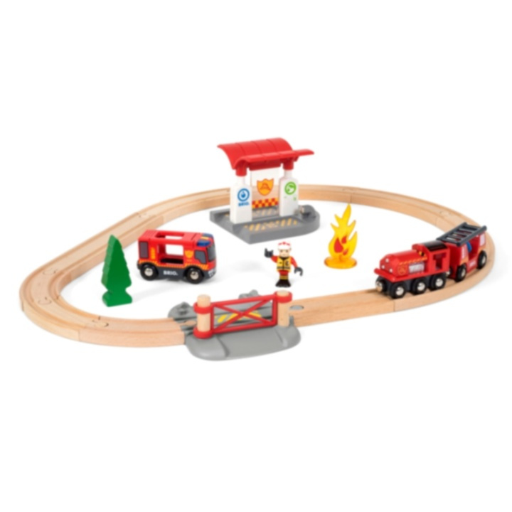 Brio 33815 Tågset med brandmanstema in the group TOYS, KIDS & BABY PRODUCTS / Toys / Building toys / Brio train tracks at TP E-commerce Nordic AB (38-70286)