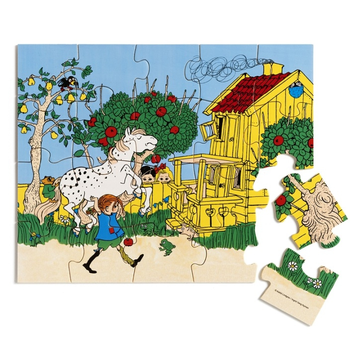 Pippi Träpussel, 20 bitar in the group TOYS, KIDS & BABY PRODUCTS / Toys / Kids puzzle at TP E-commerce Nordic AB (38-70765)