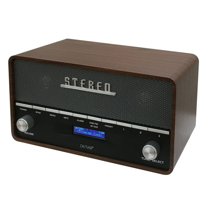 Denver DAB+ & FM radio Retro design in the group HOME ELECTRONICS / Audio & Picture / Home cinema, Hifi & Portable / Radio & Alarm clocks / Internet radio at TP E-commerce Nordic AB (38-71219)