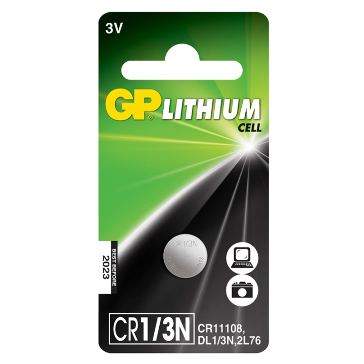 GP CR1/3N 3V Lithium 1-pack in the group HOME ELECTRONICS / Batteries & Chargers / Batteries / Button cell at TP E-commerce Nordic AB (38-71306)