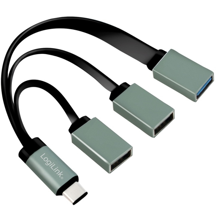 LogiLink USB-C Hub 3-port in the group COMPUTERS & PERIPHERALS / Computer accessories / USB-Hubs at TP E-commerce Nordic AB (38-71344)