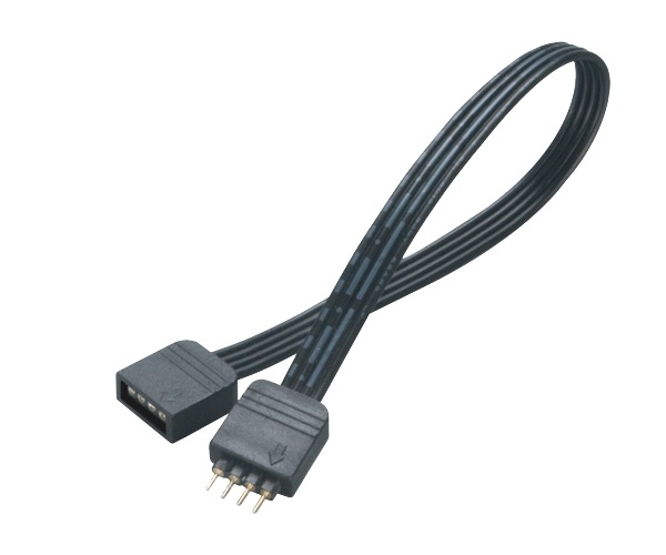 Akasa LED Strip light extension cable, 50cm, 4pin male to female, blac in the group HOME ELECTRONICS / Lighting / Accessories at TP E-commerce Nordic AB (38-71515)