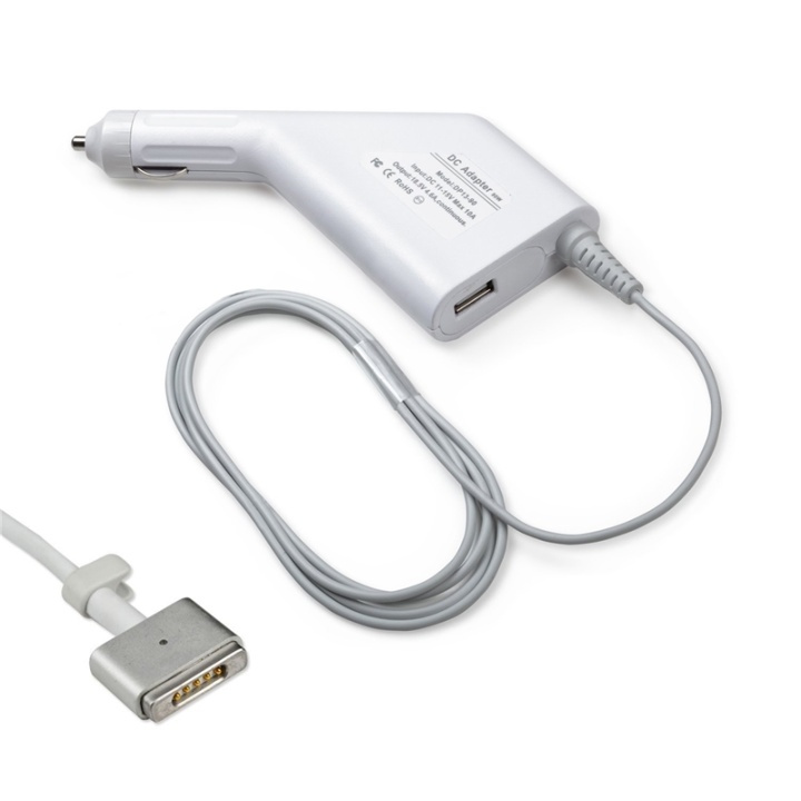 Billaddare till Apple Macbook, 20V 4.25A, Magsafe 2 (85W) in the group COMPUTERS & PERIPHERALS / Laptops & accessories / Computer chargers / Car chargers at TP E-commerce Nordic AB (38-7168)