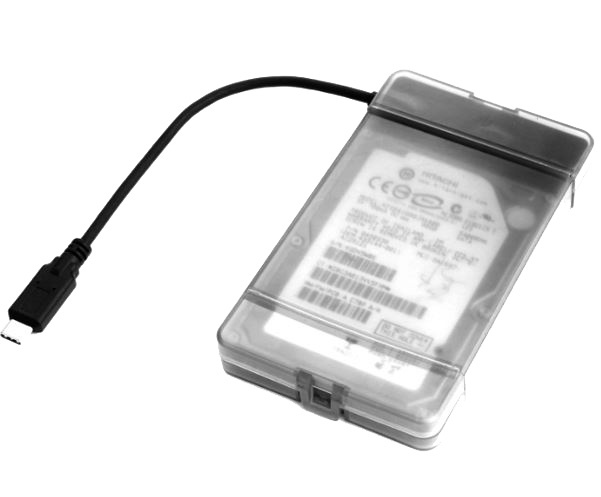 deltacoimp USB-C 3.1 Gen2 HDD Adapter, up to 12.5mm, 10Gbps, black in the group COMPUTERS & PERIPHERALS / Computer components / Harddrives / Adapters & Accessories at TP E-commerce Nordic AB (38-71791)