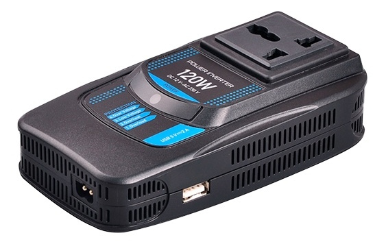 CAR120 Power Inverter, modifierad sinusvåg, 230V, 24V DC, USB 5V 2,1A, in the group COMPUTERS & PERIPHERALS / Computer accessories / Other at TP E-commerce Nordic AB (38-71816)