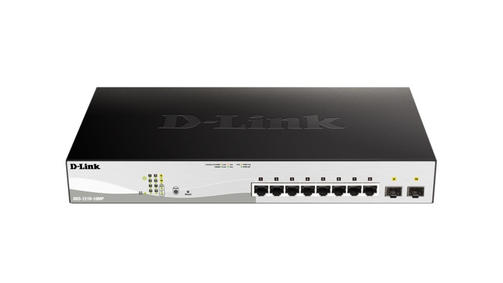 D-Link 10-Port Managed switch, 2x SFP, 130W PoE+, Gigabit, white in the group COMPUTERS & PERIPHERALS / Network / Switches / 10/100/1000Mbps at TP E-commerce Nordic AB (38-71845)