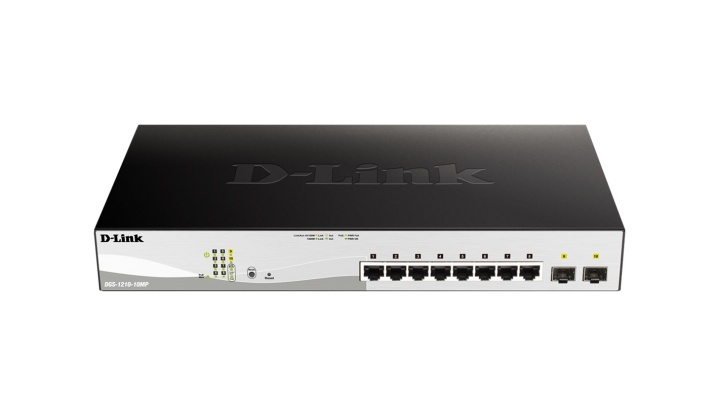 D-Link 10-Port Managed switch, 2x SFP, 130W PoE+, Gigabit, white in the group COMPUTERS & PERIPHERALS / Network / Switches at TP E-commerce Nordic AB (38-71845)
