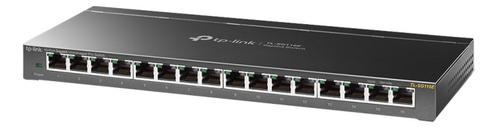 TP-Link TL-SG116E, 16-Port Gigabit Unmanaged Pro Switch, black in the group COMPUTERS & PERIPHERALS / Network / Switches at TP E-commerce Nordic AB (38-71988)