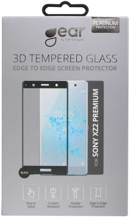 GEAR Glass Prot. 3D Sony XZ2 Premium Edge to Edge Black in the group SMARTPHONE & TABLETS / Phone cases / Sony at TP E-commerce Nordic AB (38-72067)