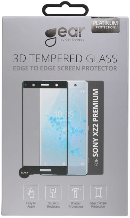 Gear Glass Prot. 3D Sony XZ2 Premium Edge to Edge Black in the group SMARTPHONE & TABLETS / Phone cases / Sony at TP E-commerce Nordic AB (38-72067)