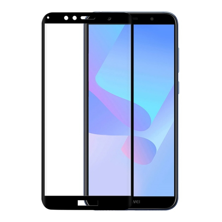 GEAR Glass Prot. 3D Huawei Y6 Prime 2018 Edge to Edge Black in the group SMARTPHONE & TABLETS / Phone cases / Huawei at TP E-commerce Nordic AB (38-72076)