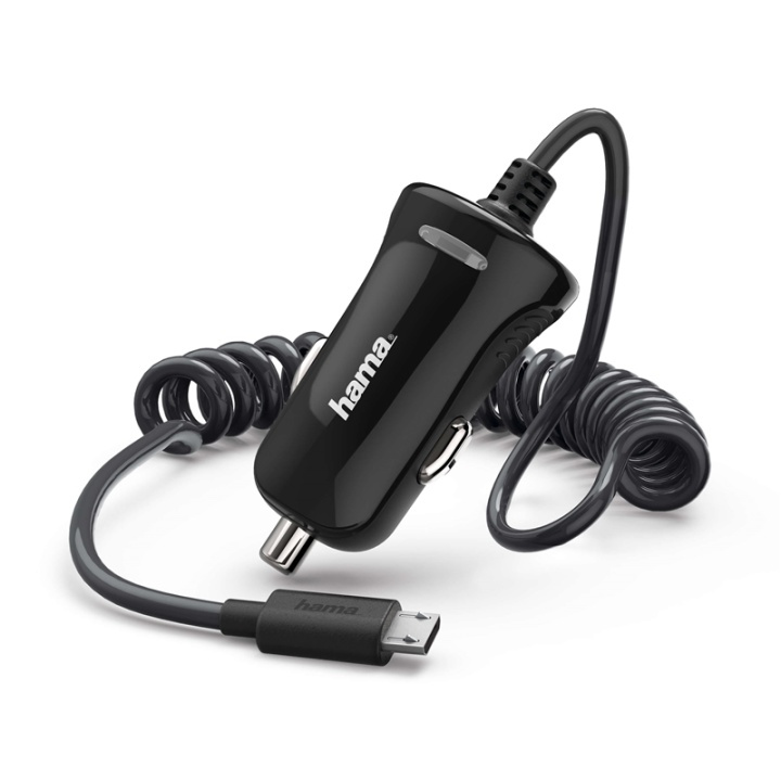 HAMA Charger 12V MicroUSB 2,4A mounted Cable Black in the group SMARTPHONE & TABLETS / Chargers & Cables / Car chargers / Car chargers micro-USB at TP E-commerce Nordic AB (38-72131)