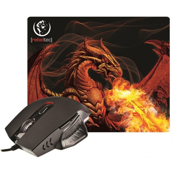 Rebeltec mouse + mouse pad RED DRAGON in the group COMPUTERS & PERIPHERALS / GAMING / Mice at TP E-commerce Nordic AB (38-72378)