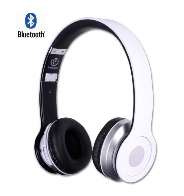 Rebeltec Crystal, trådlösa hörlurar med Bluetooth, vit in the group HOME ELECTRONICS / Audio & Picture / Headphones & Accessories / Headphones at TP E-commerce Nordic AB (38-72399)