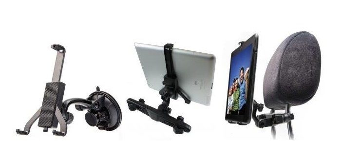 Rebeltec tablet car holder with two mounting options in the group CAR / Car holders / Car holder tablet at TP E-commerce Nordic AB (38-72400)