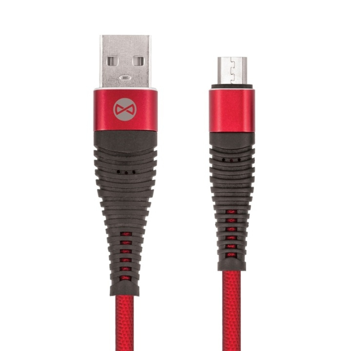 Forever micro-USB kabel Shark - Röd in the group SMARTPHONE & TABLETS / Chargers & Cables / Cables / Cables microUSB at TP E-commerce Nordic AB (38-72558)