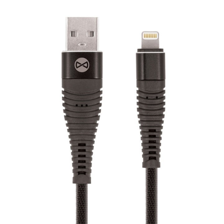 Forever Lightning kabel Shark för iPhone - Svart in the group SMARTPHONE & TABLETS / Chargers & Cables / Cables / Cables Lightning at TP E-commerce Nordic AB (38-72559)