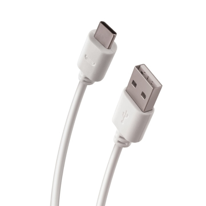 Forever USB-kabel, typ-C, vit in the group SMARTPHONE & TABLETS / Chargers & Cables / Cables / Cables Type C at TP E-commerce Nordic AB (38-72588)