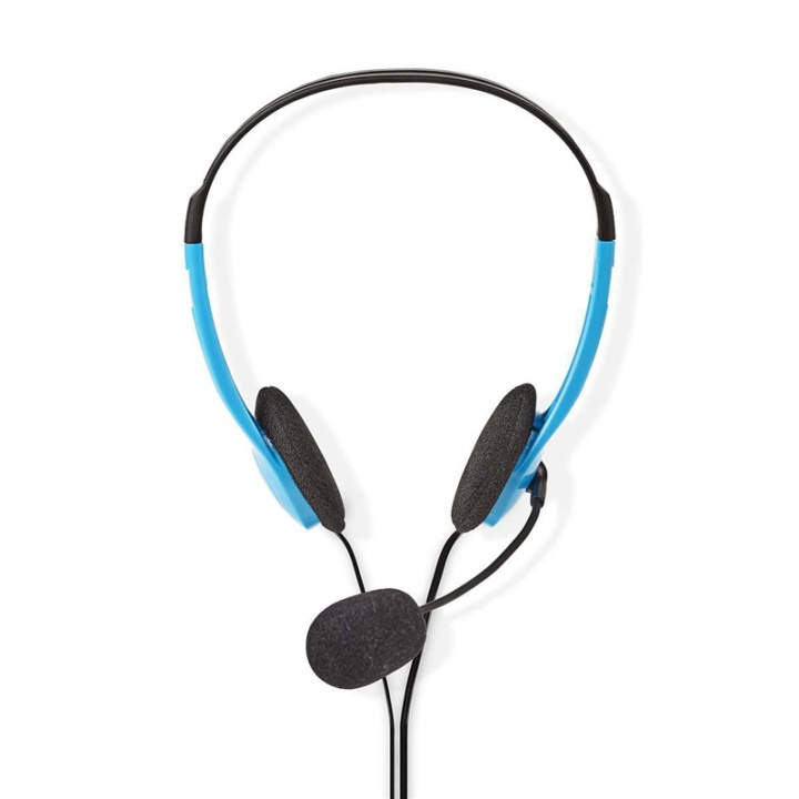 Nedis PC Headset | On-Ear | Stereo | 2x 3.5 mm | Fold-Away Microphone | Blue in the group COMPUTERS & PERIPHERALS / Computer accessories / Headset at TP E-commerce Nordic AB (38-72722)