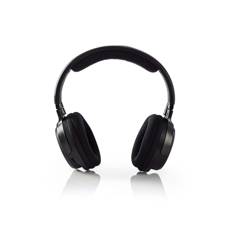 Nedis Wireless TV Headphones | RF | On-Ear | Battery play time: 11 hrs | 100 m | Digital Audio | Charging dock | Black in the group HOME ELECTRONICS / Audio & Picture / Headphones & Accessories / Headphones at TP E-commerce Nordic AB (38-72726)