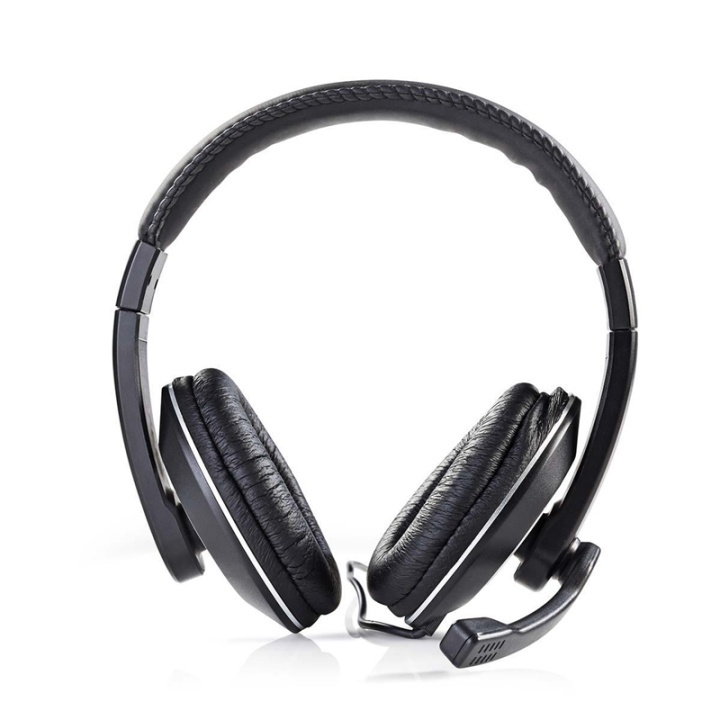 Nedis PC Headset | Over-Ear | Stereo | 2x 3.5 mm | Fold-Away Microphone | Black in the group COMPUTERS & PERIPHERALS / Computer accessories / Headset at TP E-commerce Nordic AB (38-72731)