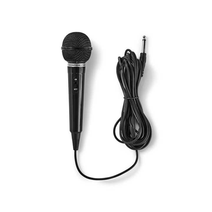 Nedis Wired Microphone | Cardioid | Fixed Cable | 5.00 m | 80 Hz - 12 kHz | 600 Ohm | -75 dB | On/Off switch | Travel case included | ABS | Black in the group HOME ELECTRONICS / Audio & Picture / Handheld Microphones at TP E-commerce Nordic AB (38-72738)