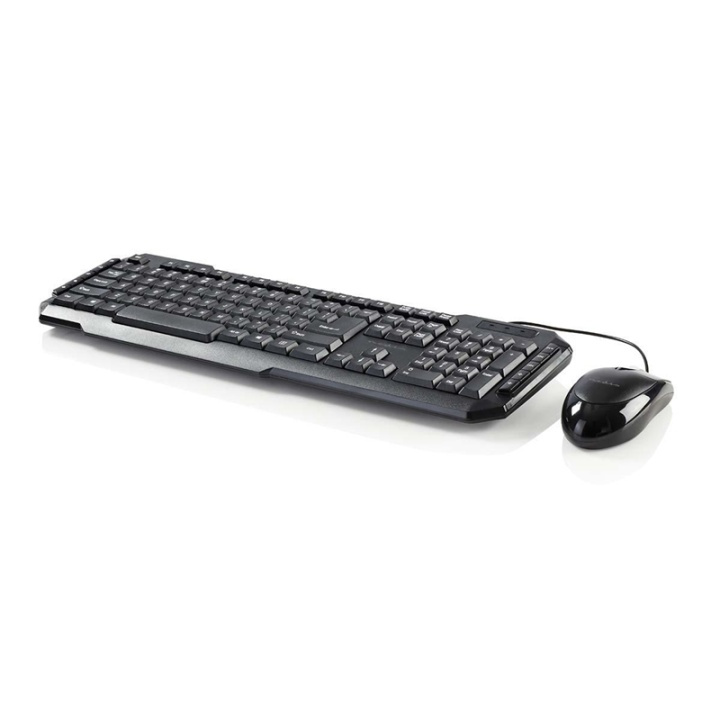 Nedis Mouse and Keyboard Set | Wired | Mouse and keyboard connection: USB | 800 dpi | US International | US Layout in the group COMPUTERS & PERIPHERALS / Mice & Keyboards / Keyboards / Combo packs at TP E-commerce Nordic AB (38-72901)