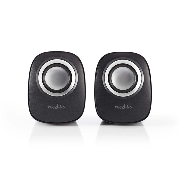 Nedis PC Speaker | 2.0 | 12 W | 3.5 mm Male | USB Powered | Volume control in the group COMPUTERS & PERIPHERALS / Computer accessories / Speakers at TP E-commerce Nordic AB (38-72918)