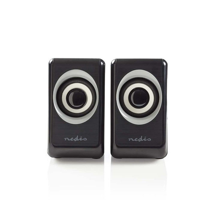 Nedis PC Speaker | 2.0 | 18 W | 3.5 mm Male | USB Powered | Volume control | Connection output in the group COMPUTERS & PERIPHERALS / Computer accessories / Speakers at TP E-commerce Nordic AB (38-72919)